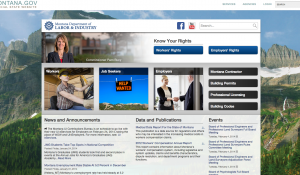 Montana Department of Labor and Industry homepage